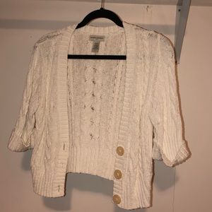 Banana Republic Cardigan. Off White cable knit.